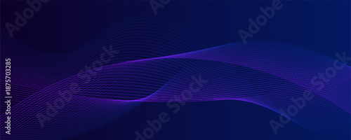 Abstract purple banner background with technology modern wave for business, corporate, seminar, talks, and creative project