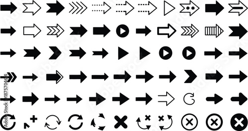 Arrow Icons for Directional Navigation and Design