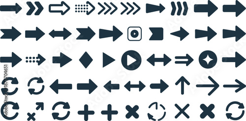 Arrow Icons Set for Navigation and Direction