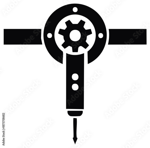 Wallpaper Mural Drilling Machine Icon Vector, Construction Drill Equipment Silhouette, Machinery Symbol Torontodigital.ca