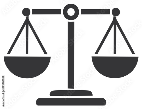 Justice Scales Symbolizing Law Equality Legal System Weighing Decision Making Choices