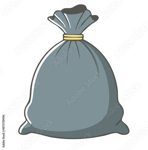 Illustration of a filled garbage bag