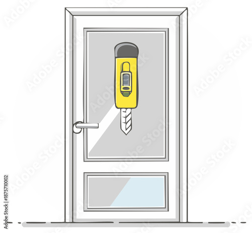 Door access with electronic keycard tool to control entry or open and close lock system