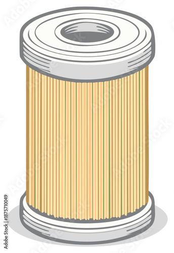 Cylindrical household item filled with many thin wooden sticks