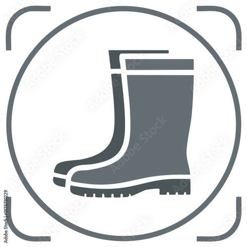 Pair of rain boots icon vector illustration simplified graphic design