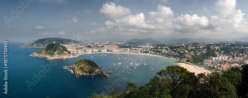 San Sebastian la concha bay offering city seascape panorama