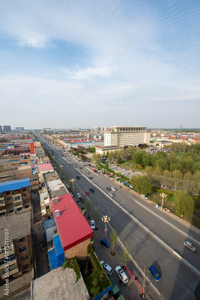 Obraz premium Xiong County Baoding Hebei - Urban Landscape Aerial View