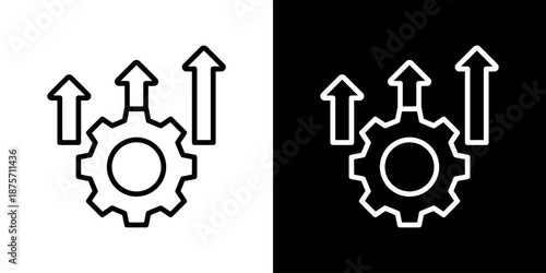 Productivity Icon Set Vector Collection Style Line Isolated In Black And White