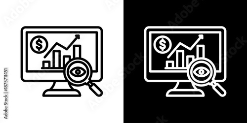 Audit Icon Set Vector Collection Style Line Style In Black And White