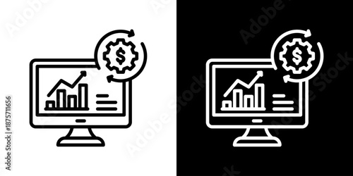 Economic Activity Icon Set Vector Collection Style Line Isolated In Black And White