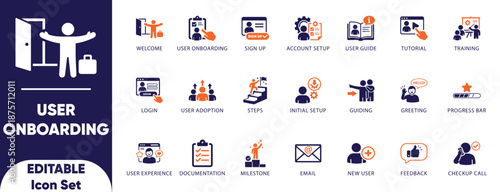 User onboarding  icons set