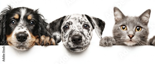 Wallpaper Mural Pets Pose Together With Playful Expressions During a Bright Indoor Setting While Enjoying Each Others Company Torontodigital.ca