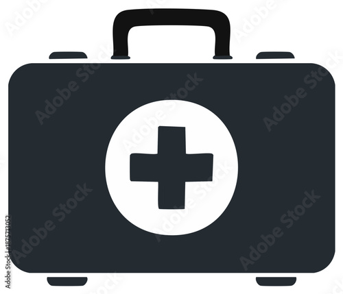 First Aid Kit Graphic with Medical Cross, Healthcare, Emergency
