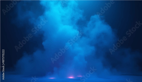 A serene blue sky with white clouds reflects over the calm sea as a bright sun illuminates the vast nature and airy cloudscape of a clear day