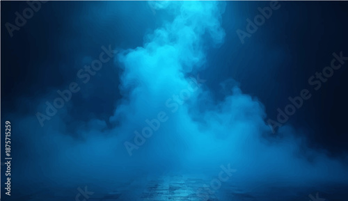 A serene blue sky with white clouds reflects over the calm sea as a bright sun illuminates the vast nature and airy cloudscape of a clear day