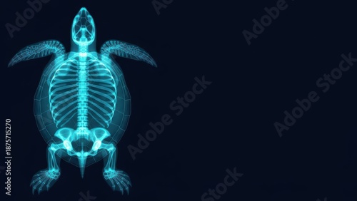 Scientific X-ray View of a Turtle Skeleton