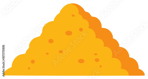 Abstract orange yellow wavy textured mound graphic illustration