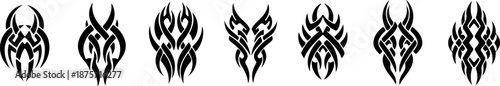 Tribal Tattoo Symbol Collection Set