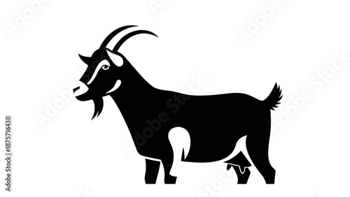 Black Silhouette of a Goat 1.