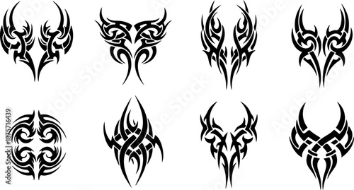 Tribal Tattoo Symbol Collection Set