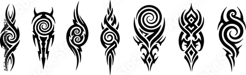 Tribal Tattoo Symbol Collection Set