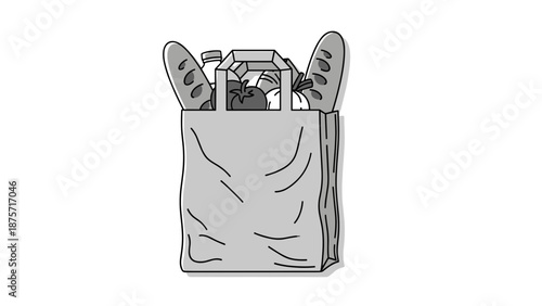 Reusable shopping bag with handles.