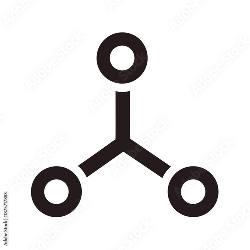 Minimalist triangular network icon