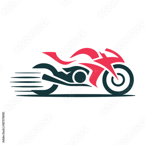 Dynamic motorcycle in motion