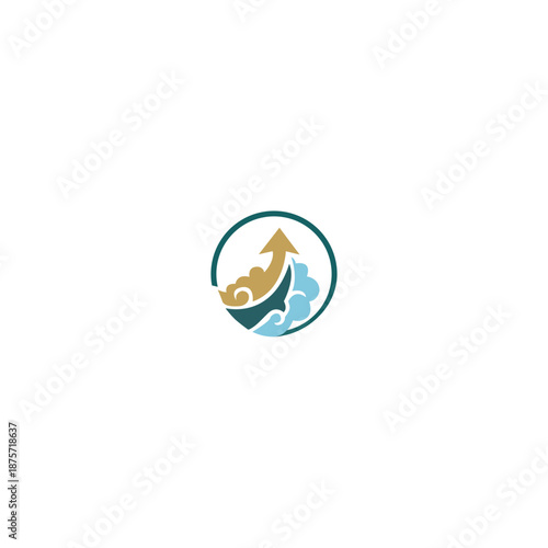 Cloud Minimalist and modern vector logo design suitable for business and brands