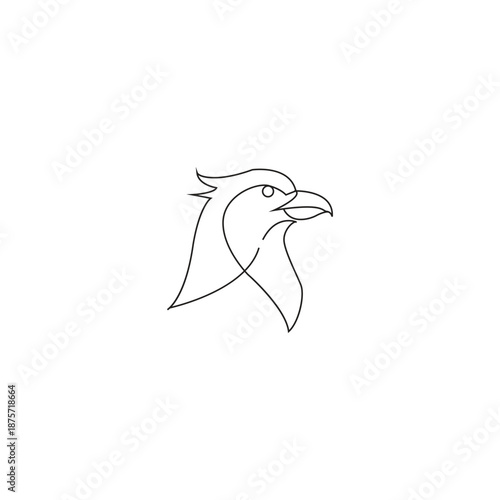 Bird Minimalist and modern vector logo design suitable for business and brands