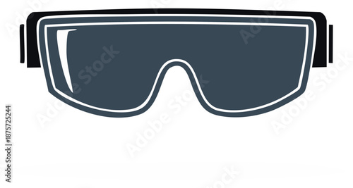 Blue Ski Goggles Graphic Vector Illustration: Eyewear for Sports and Winter Adventures
