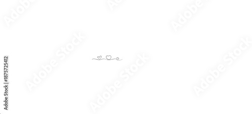 Valentine's day love concept with three hearts isolated on transparent background