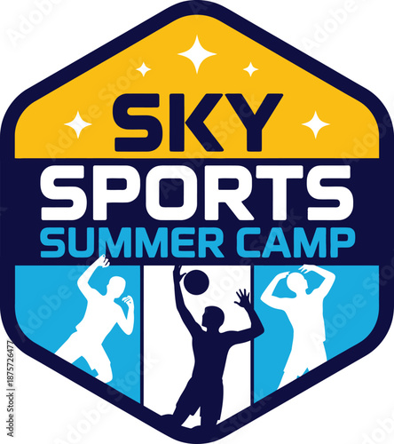 Summer Sports Camp Volleyball Event Graphic Design