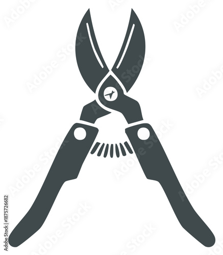 Gardening Shear Tool Icon for Pruning Branches and Plants