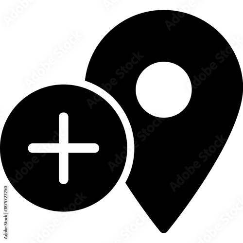 Map-marker-plus Icon