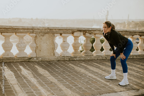 Woman exercises in Malta du...