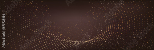 Abstract Music background. Big Data Particle Flow Visualisation chemical industry. Science infographic futuristic illustration. Sound wave. Premium background design with mocha mousse sound wave