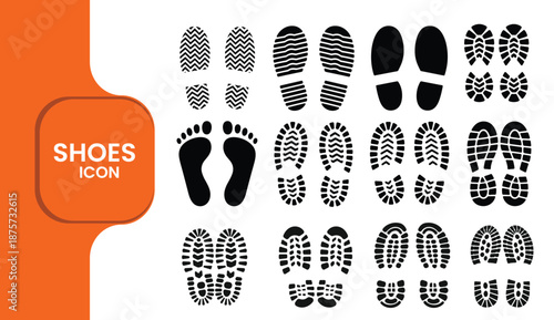 Collection of Footprint and Shoeprint Icons