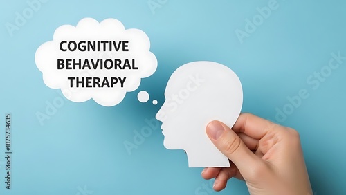 Thought bubble showing cognitive behavioral therapy