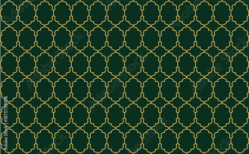 Arabic-style monoline geometric pattern. Ramadan Kareem illustration with a gate pattern.