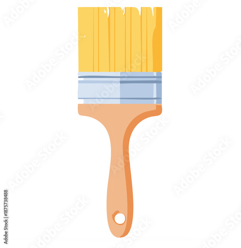 Flat Design Paint Brush for Artistic Projects and Home Renovation