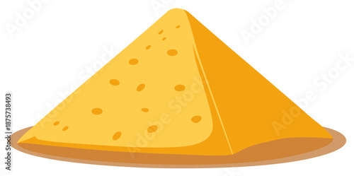 Slice of Swiss Cheese on a Plate Illustration Food Graphic