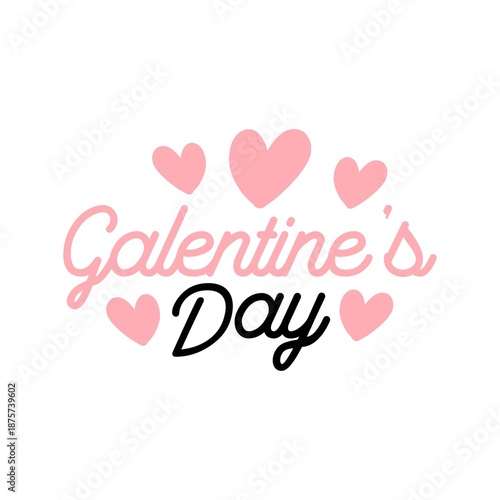 Wallpaper Mural Galentine's Day valentine typography text on plain white transparent isolated background for card, shirt, hoodie, sweatshirt, apparel, tag, mug, icon, poster or badge Torontodigital.ca