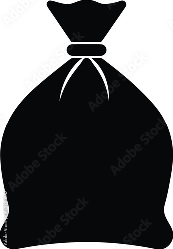 Cement bag silhouette vector art illustration and minimal black and white design