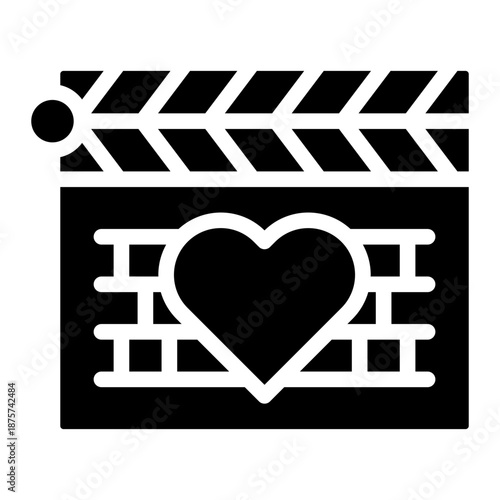 clapperboard icon vector