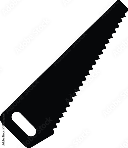 Hand Saw silhouette vector art Illustration