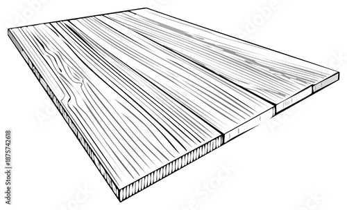 Graphic rendering of wooden planks forming a surface for design use, vector illustration