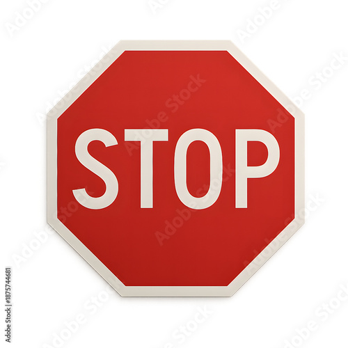 stop sign isolated on white