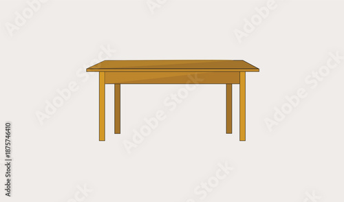 Wooden table vector