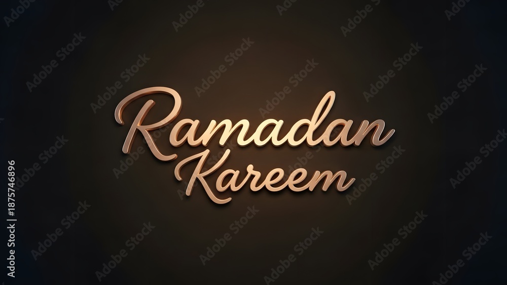 Obraz premium Ramadan kareem greeting with elegant typography